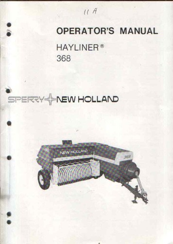 New holland baler 368 hayliner - holland,