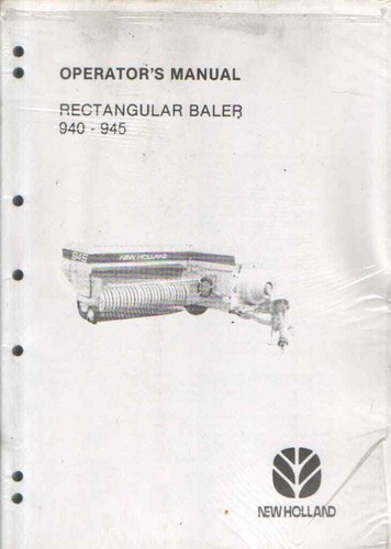 Manuale operatori new - manuale, holland