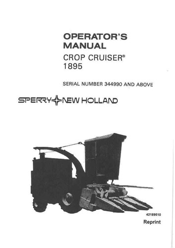 New holland crop cruiser - new,