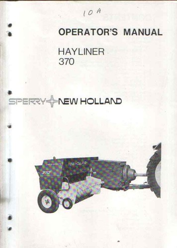 Manuale operatori new holland - manuale,