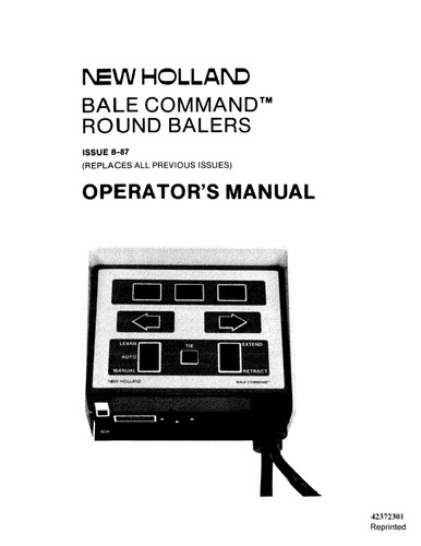 New holland balle - holland, comando